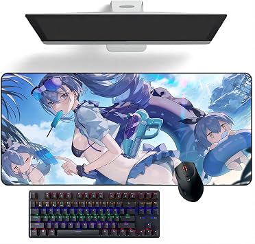 Anime Mouse pad Honkai Star Rail Silver Wolf Anime Desk Mat Keyboard Mat Large Mouse Pads Rubber Mouse Mats