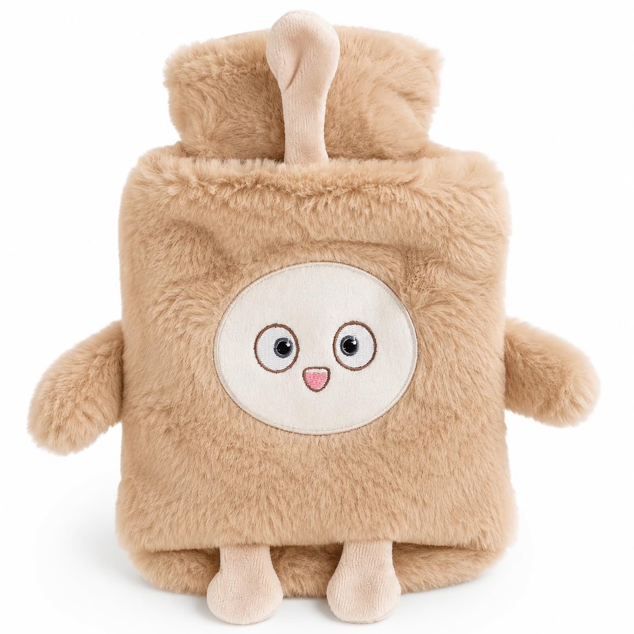 Cute Plush Hot Water Bag for Pain Relief and Warm Compress - Soft Furry Rubber Heat Bag with Animal Cover for Cramps, Muscle Comfort, Winter Warmth and Bedtime Relaxation (1 Litres)-image-33
