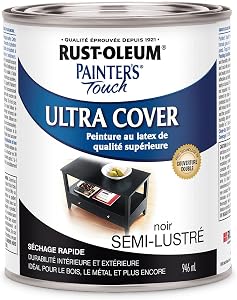 Rust-Oleum Multi-Purpose Paint in Semi-Gloss Black, 946 mL, 254930