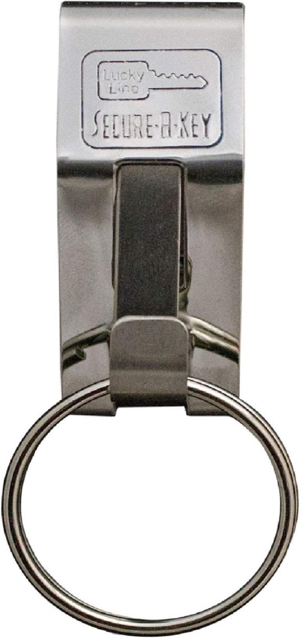 Lucky Line Belt Key Clip Secure A Key Slip On (40501), Nickel
