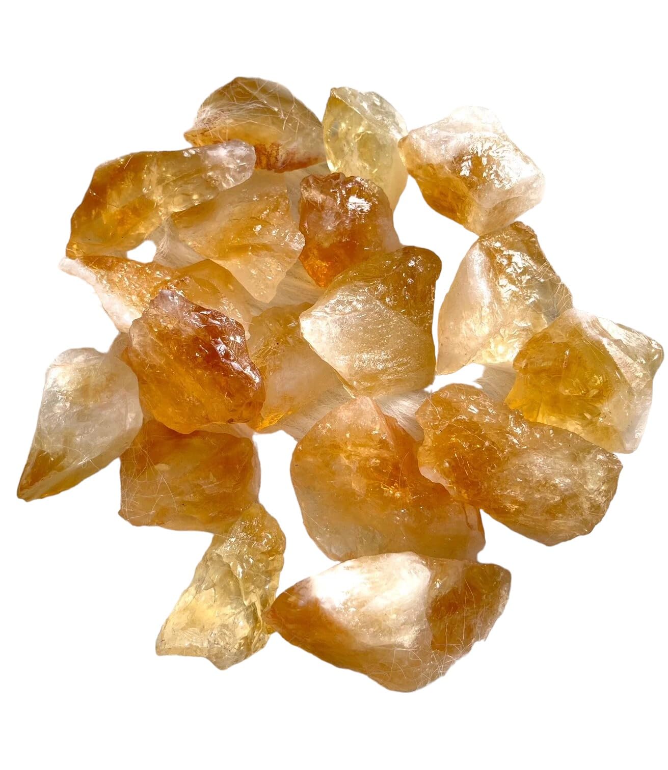 Divinity Natural Citrine Rough Crytals for Vastu, Crystal Healing, Spirituality, Business Success, Money Abundance & Prosperity Citrine Crystals, Raw Rough Crystals (50 Gram)