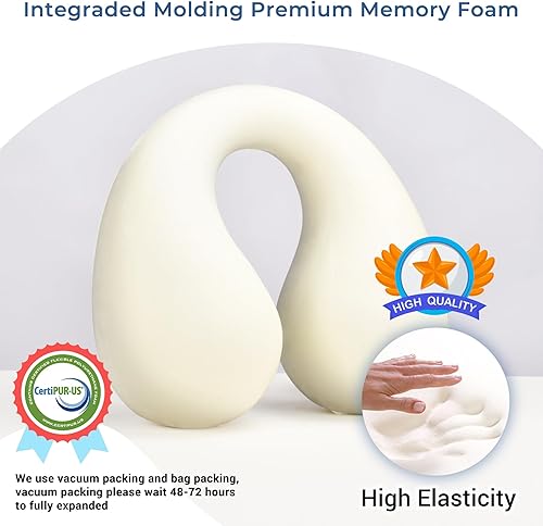 Miniatura 4 de COOLBEBE Almohada de viaje para niños, almohada de viaje de doble apoyo suave para automóvil y avión, regalos de viaje para niños pequeños y niños