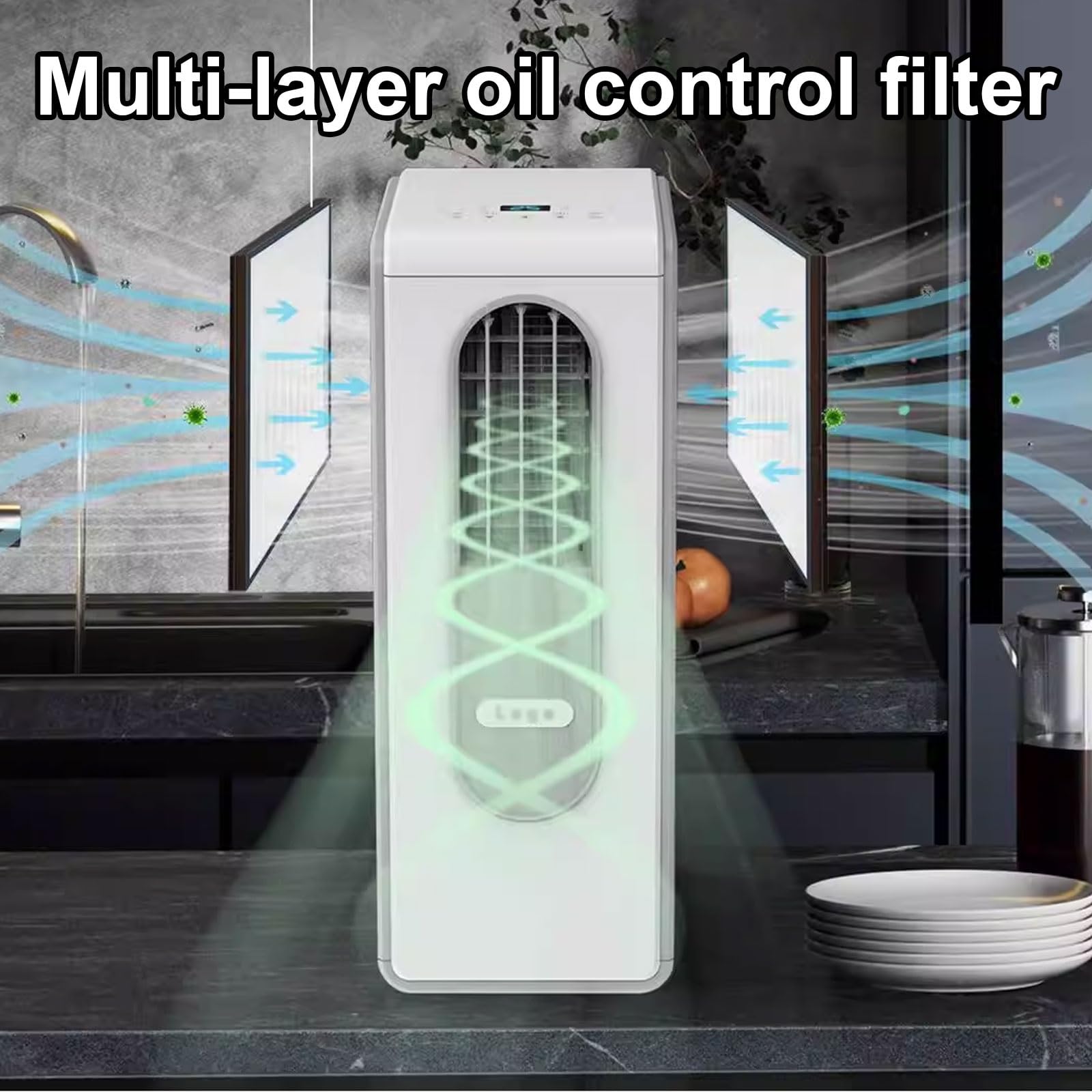 Aire acondicionado portátil, filtro de control de aceite multicapa, funcionamiento de bajo ruido de 38 dB, enfriador silencioso sin ventanas para dormitorio, oficina, habitaciones pequeñas
