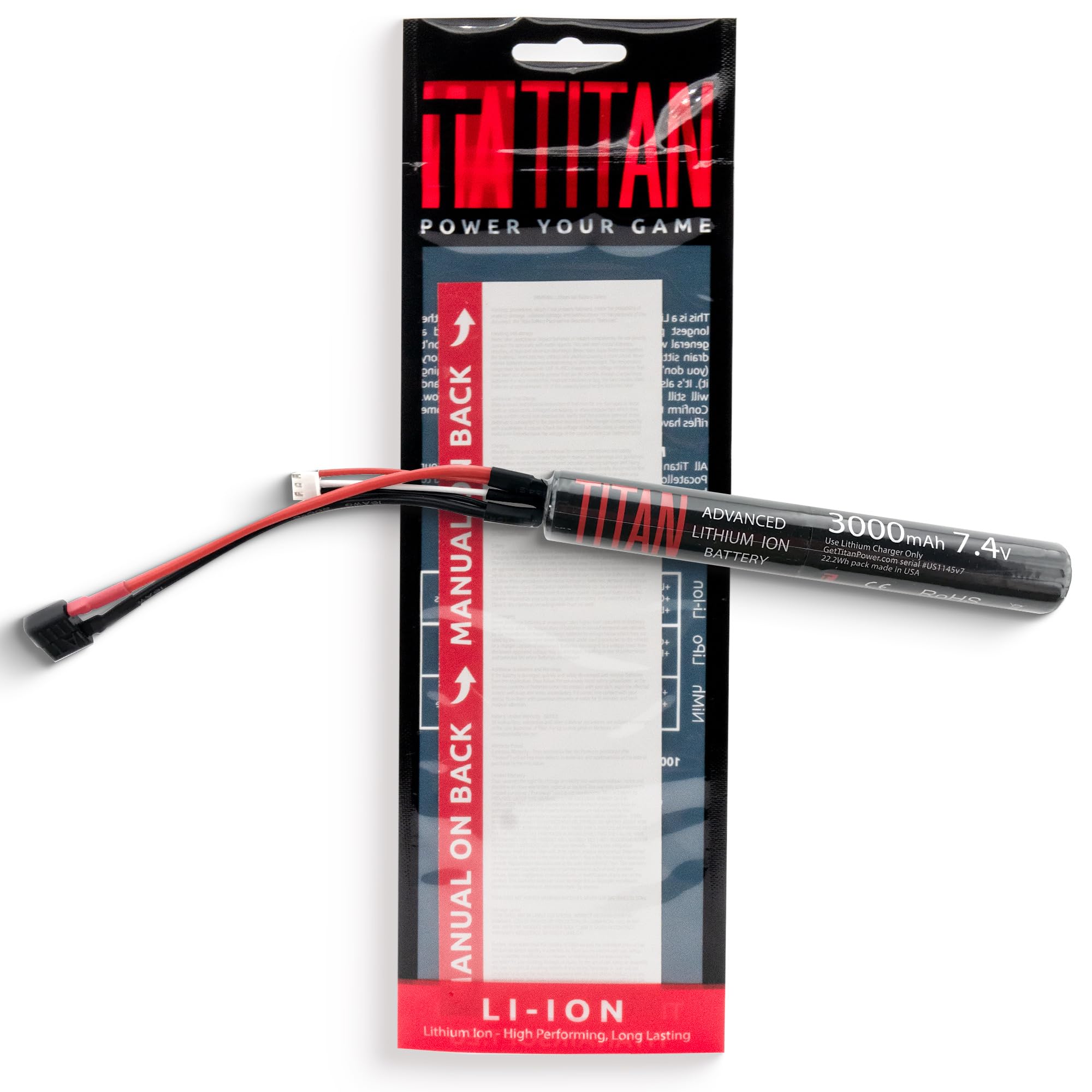 Titan Lipo Titan Power Airsoft Batteries 3000mAh Stick T