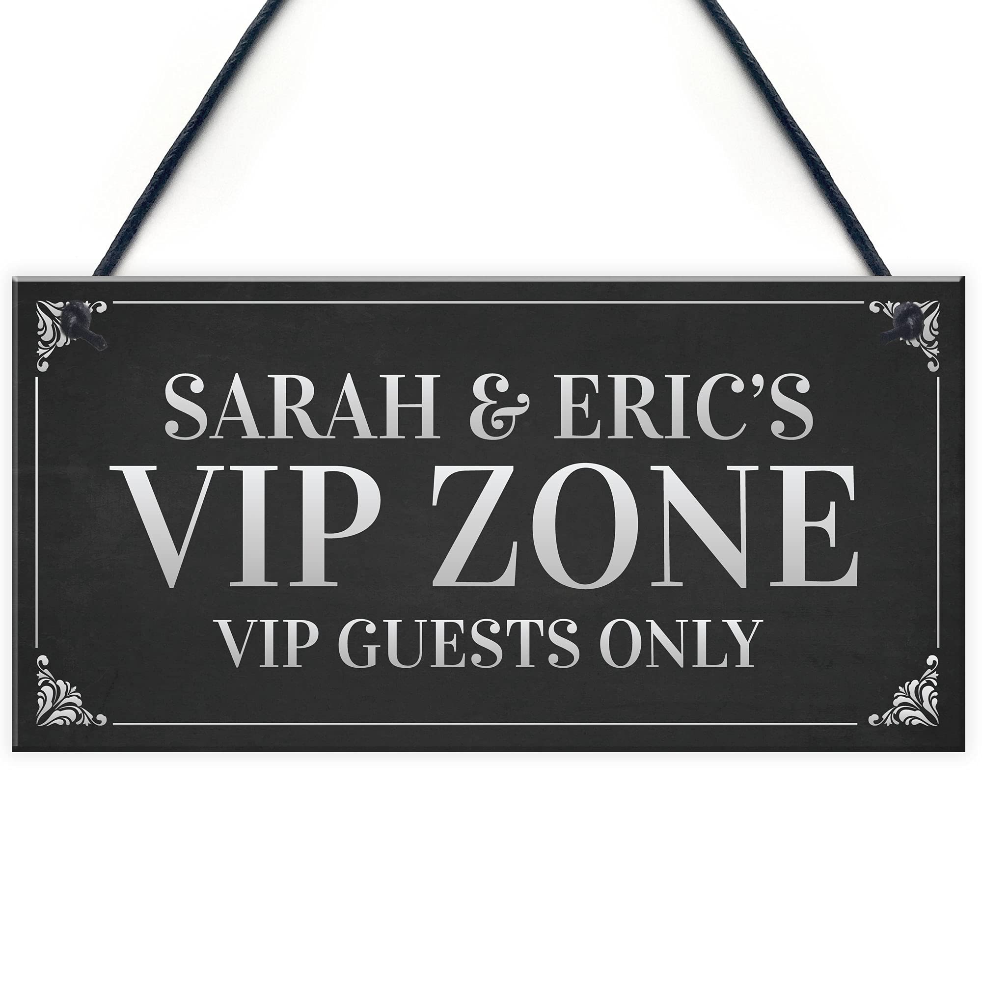 Red Ocean VIP ZONE Personalised Home Bar Man Cave Sign Novelty Hanging Garden Signs