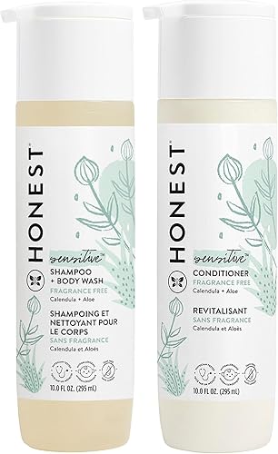 The Honest Company Paquete sin fragancia para pieles sensibles  Champú limpiador 2 en 1 + gel de baño y acondicionador sin silicona  Derivado de disponible en Yaxa Costa Rica