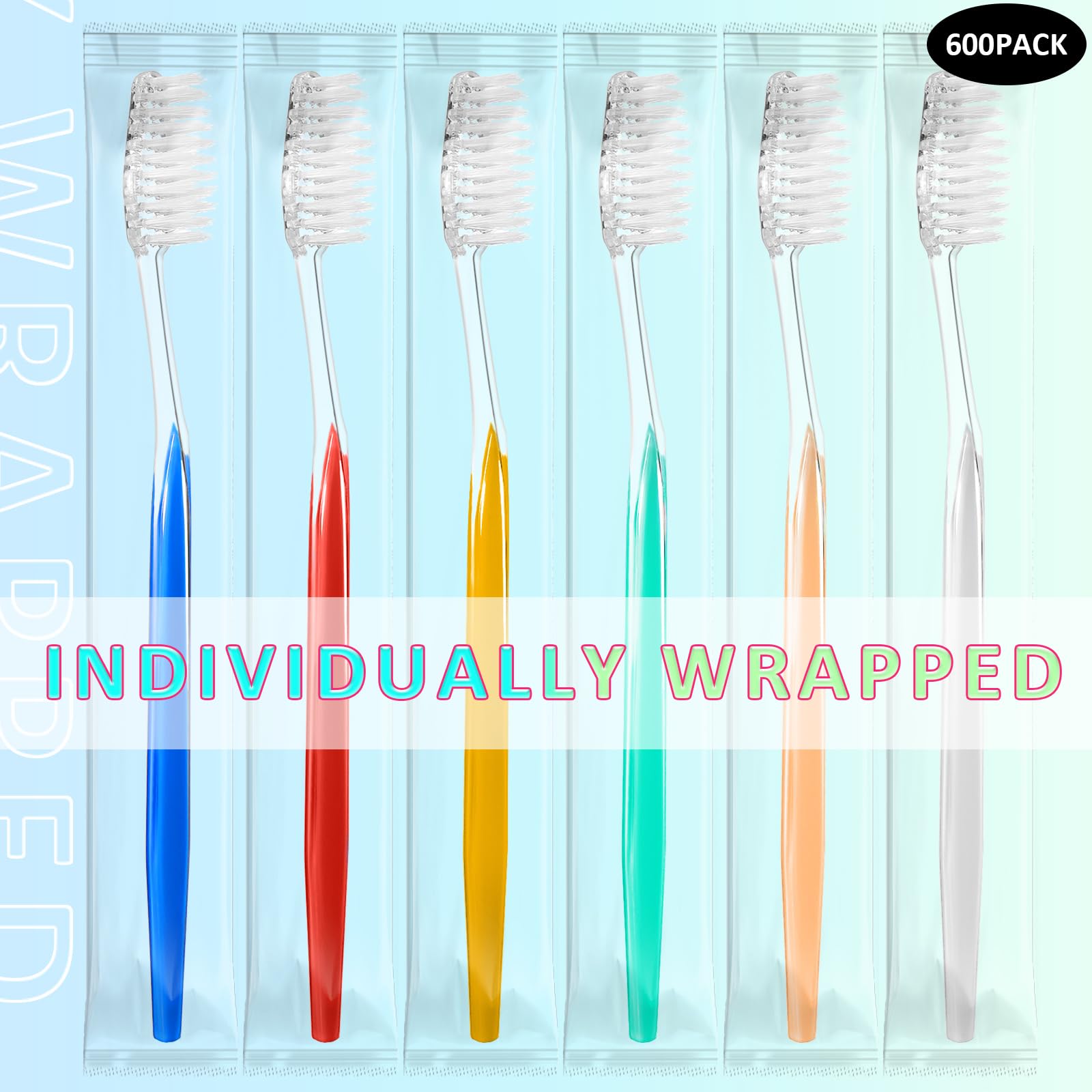 Disposable Toothbrushes Individually Wrapped Medium Soft Bristle Travel Hotel Manual Toothbrushes Bulk For Adults P 47346525