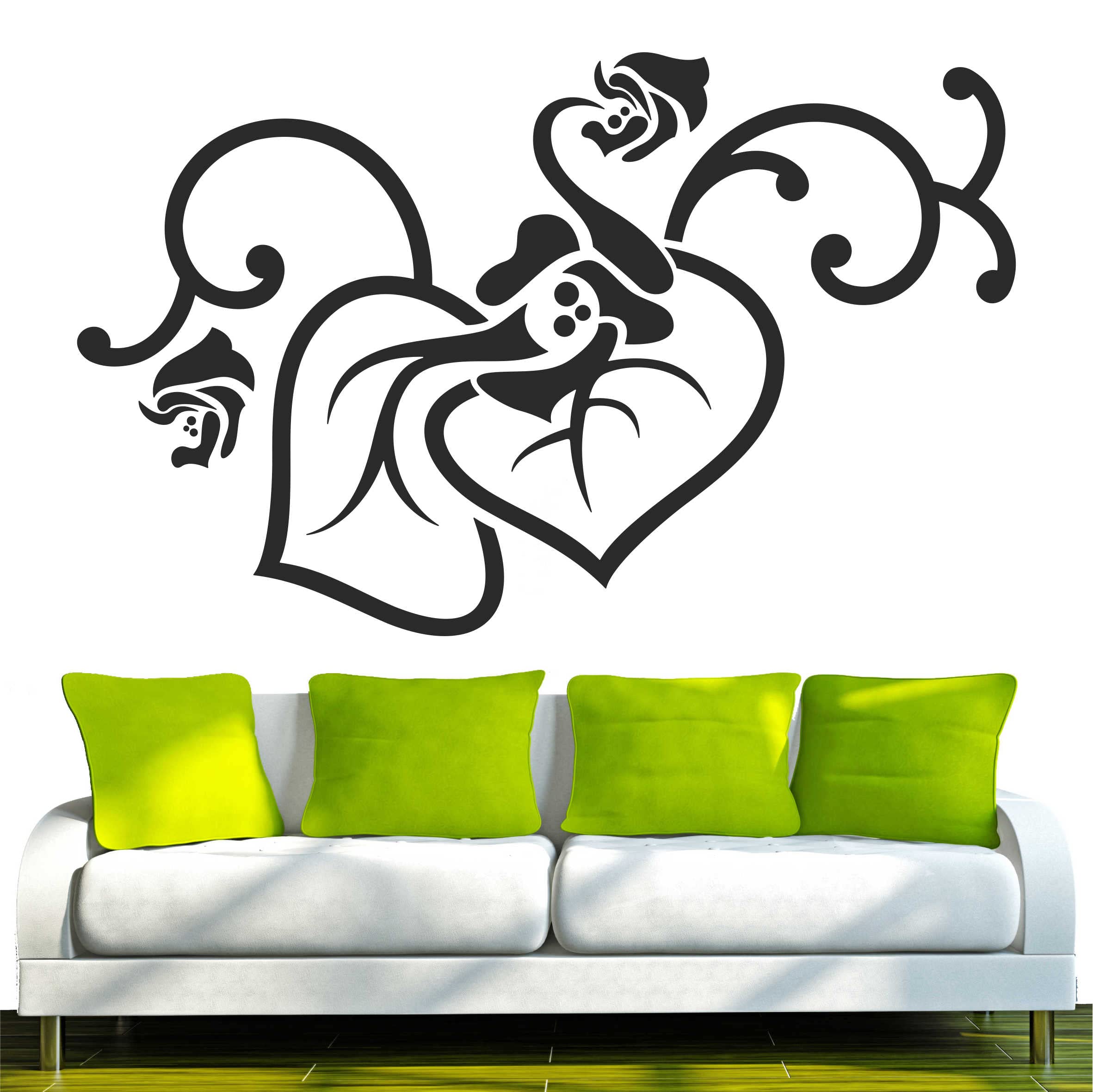 INDIGOS UG - Decalcomanie da muro - adesivi da parete - Murale - Verde Chiaro, 40 x 21 cm - Decorazione per soggiorno, camera dei bambini, ufficio