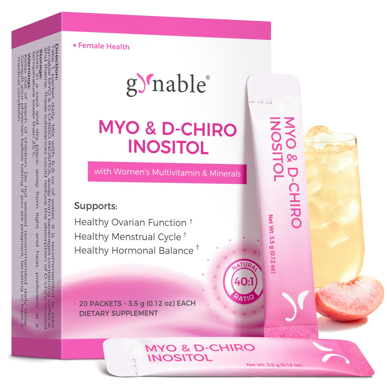 Gynable Myo-Inositol & D-Chiro Inositol Powder