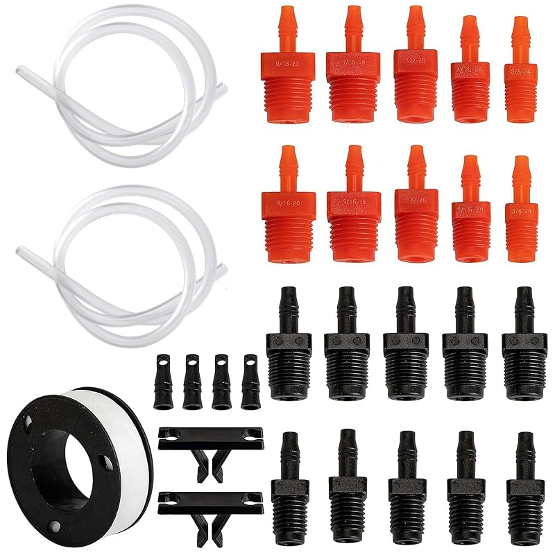 Kit para Sangria de Cilindro Mestre de Freio com Conexões SAE e Métricas, Substituto do 14151, 29 Peças