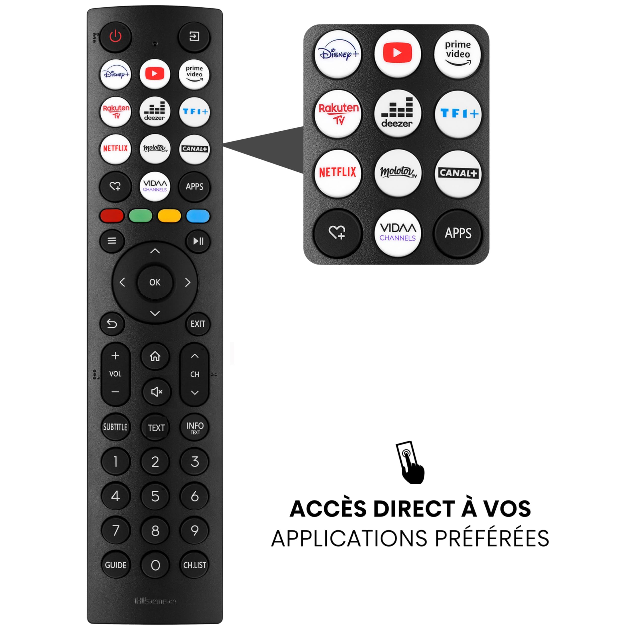 Hisense Téléviseur connecté 40 Pouces 40A4N - Full HD 60Hz, Mode Sport IA, Dolby Audio, VIDAA OS avec Youtube, Netflix, Canal +