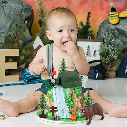 Miniatura 41 de Hooqict 26 piezas de decoraciones de pasteles de los años 80 y 90, decoraciones retro de los años 80 de hip hop con bolas de purpurina para cupcakes