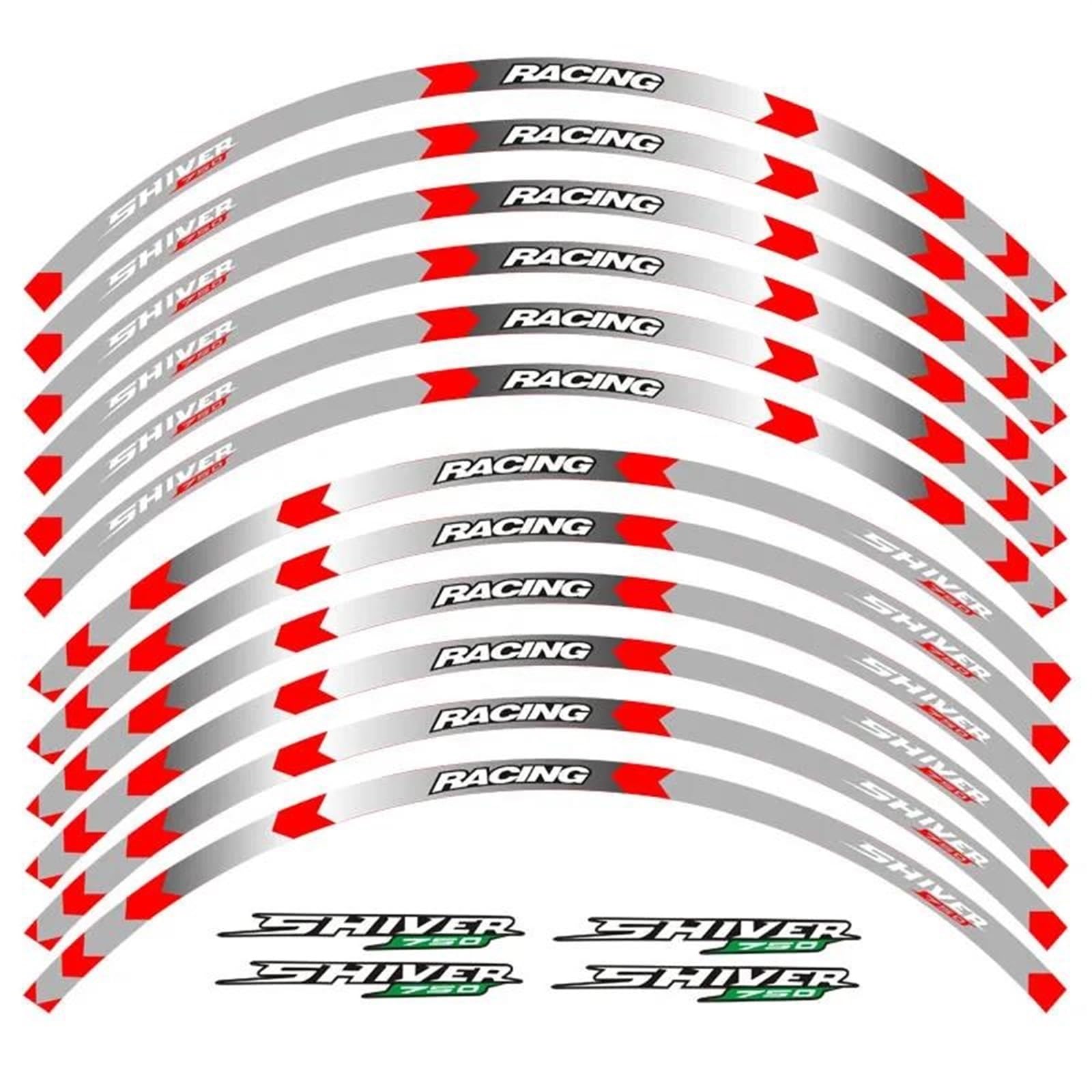 Motorcycle Wheel Stickers Reflective Rim Motorbike Decals for Aprilia for Shiver 750 Wheel Rim Sticker(Color4)
