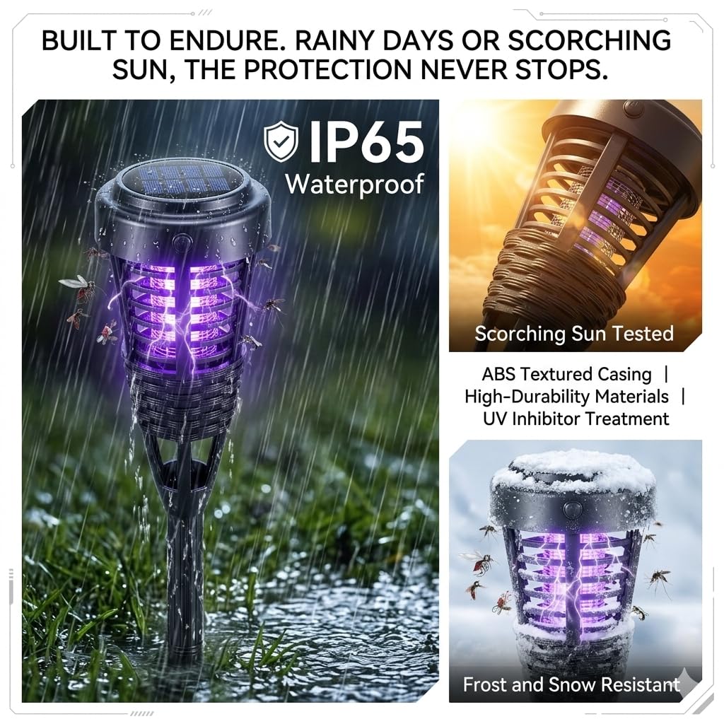 Amazon.co.jp: 2026 Solar Bug Zapper 屋外 - 防水 モスキートキラー