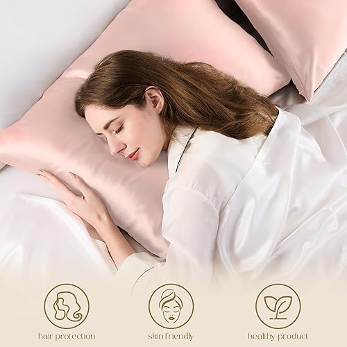 Miniatura 4 de ZIMASILK - Funda de almohada 100% seda de morera pura grado 6A en ambos lados, para la salud de cabello y piel, suave y lisa, 600 hilos, cremallera