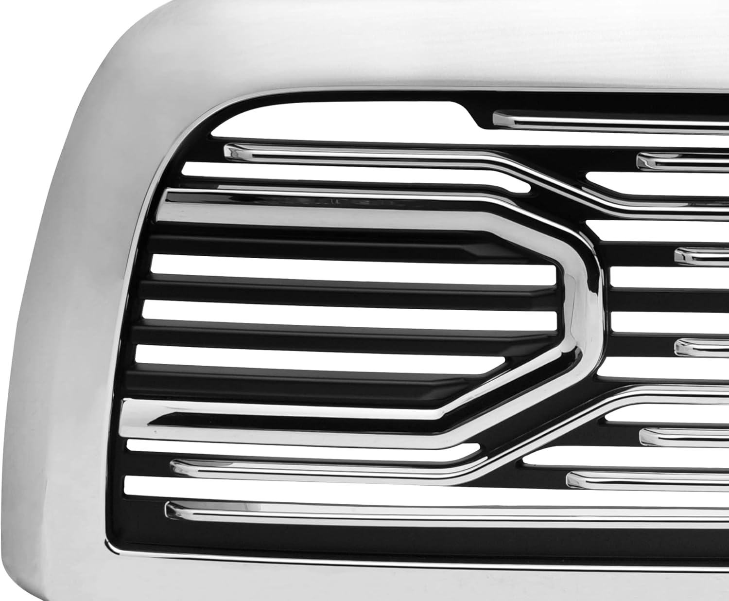 Armordillo Big Horn Horizontal Style Front Hood Bumper Grille Compatible With 2010 2011-2018 Dodge Ram 2500/3500 / 4500/5500|8738665|Chrome