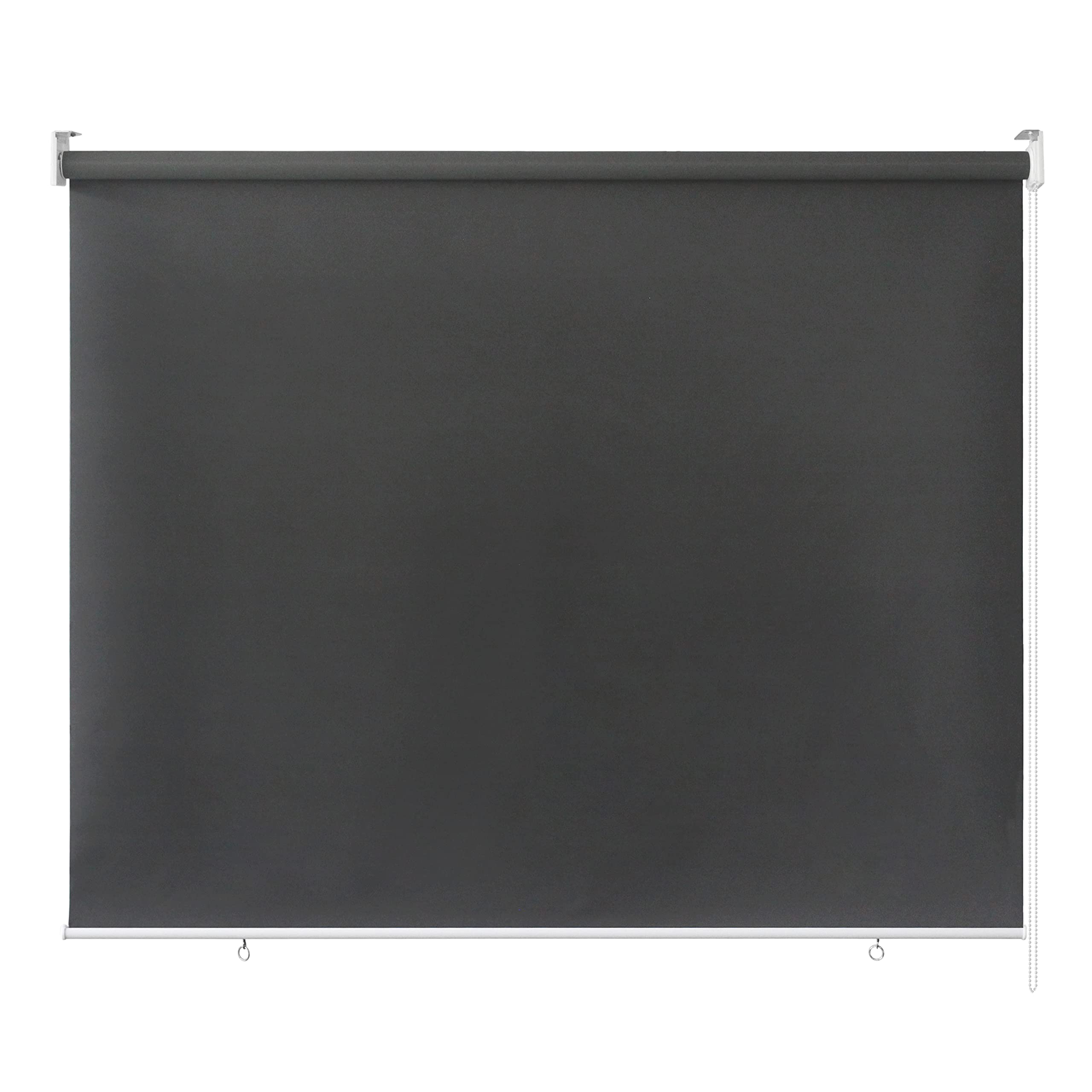Ventanara® Außenrollo 100% Blickdicht Rollo Senkrechtmarkise Balkonrollo Sichtschutz Rollo Beschattung (140 x 230 cm, Anthrazit)