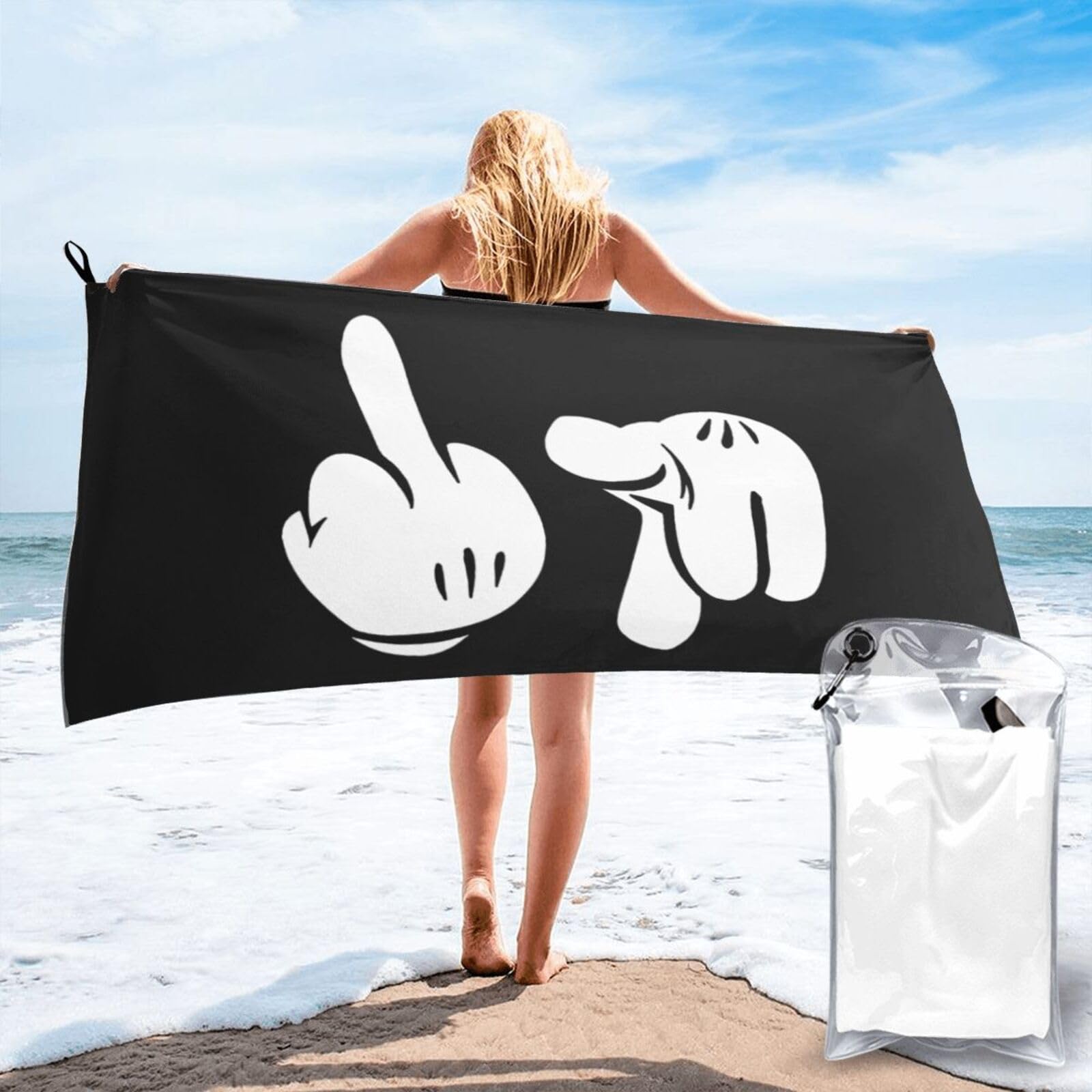 Amazon.com: ByoBLu Fuck You Beach Towel Absorbent Bath Towel Quick