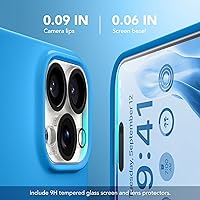 Vista 1055 de GONEZ Funda de silicona para iPhone 15 Pro Max, compatible con Magsafe, protector de cámara + protector de pantalla, forro de microfibra suave Negro