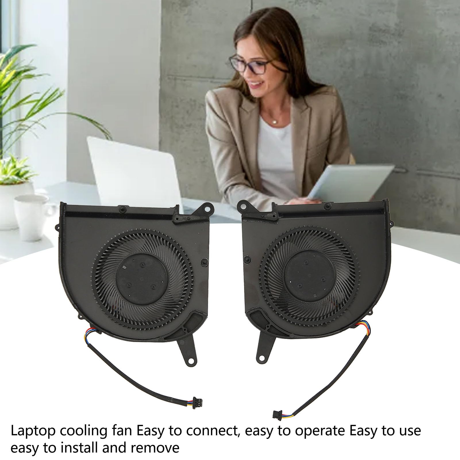 Yunseity Ventola di Raffreddamento Interna di Ricambio, Ventola CPU GPU Silenziosa a 4 Pin a Dissipazione Rapida del Calore per Laptop Gigabyte Aero 15 OLED SA 17 HDR XA (Ventola di