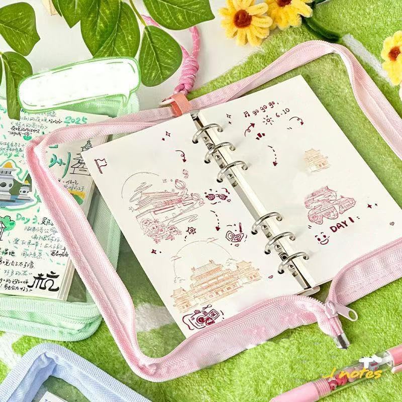 Miniatura 6 de Álbumes de carpetas para coleccionar calcomanías, 40 hojas, A5 (8.3 x 5.7 pulgadas), libros organizadores de calcomanías reutilizables con cierre de