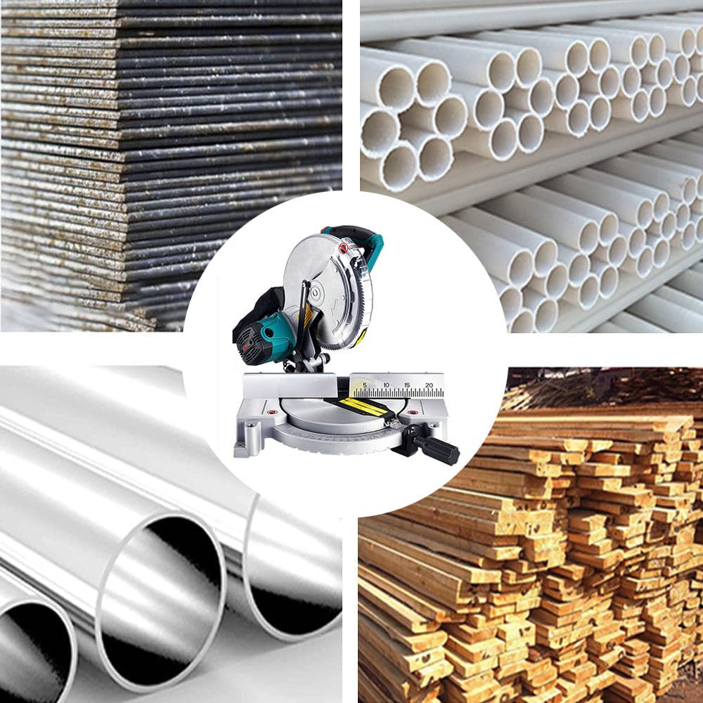 Tronzadora para Madera, Aluminio, Acero, plástico, Cobre | Altura de Corte: 90 mm/Longitud 300 mm | 2200W | Sierra multifunción Hoja de Sierra Ø255mm | Sierra tronzadora Sierra ingletadora