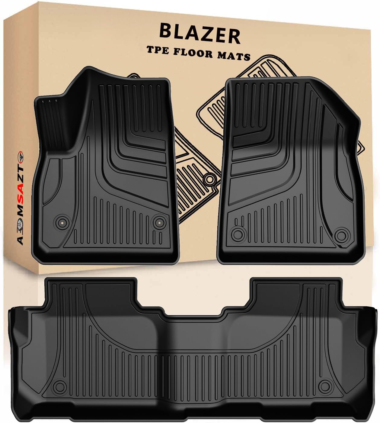 AOMSAZTO Floor Mats for 20192024 Chevy Blazer & Blazer EV