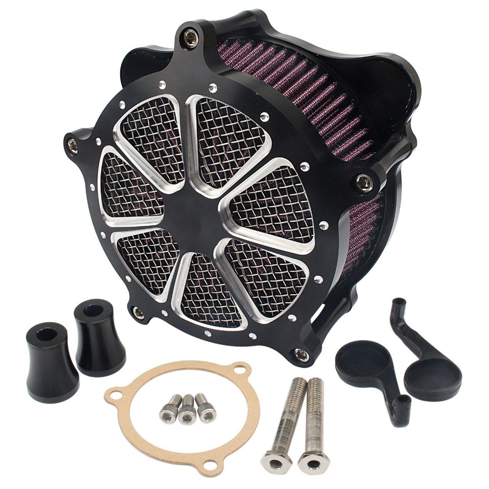 Filtr powietrza motocykla Venturi Cut Cleaner układ dolotowy, dla Harley, Touring Electra przemieszczanie się po ulicy Tri 2008-2016 Softail Dyna FXD