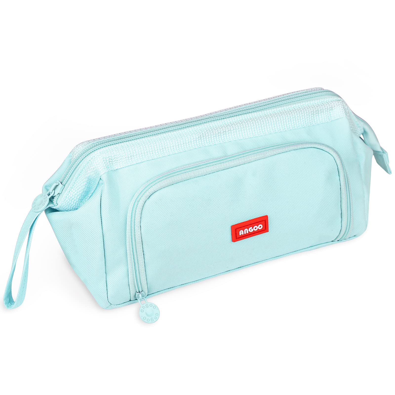 Sciphylia Estuche Escolar Estuche de Lápices de Gran Capacidad con Asa Estuche Escolar Grande para Niña Niño Organizador de Suministros Escolares de Papelería de Oficina Cielo Azul