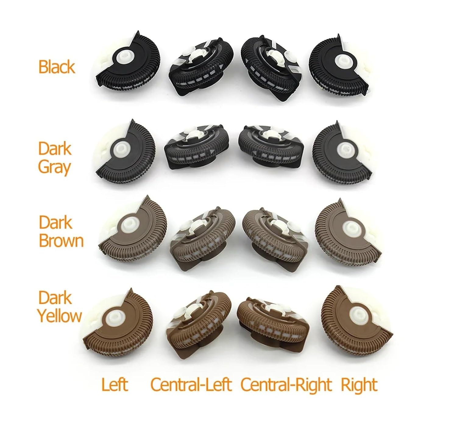 Front Air Conditioner Control Roller Ac Vent Base Rolling Wheel ，Compatible with Mercedes Benz E Class W211 2003-2008 E200 E230 E260 E280(Dark Gray-L and R)