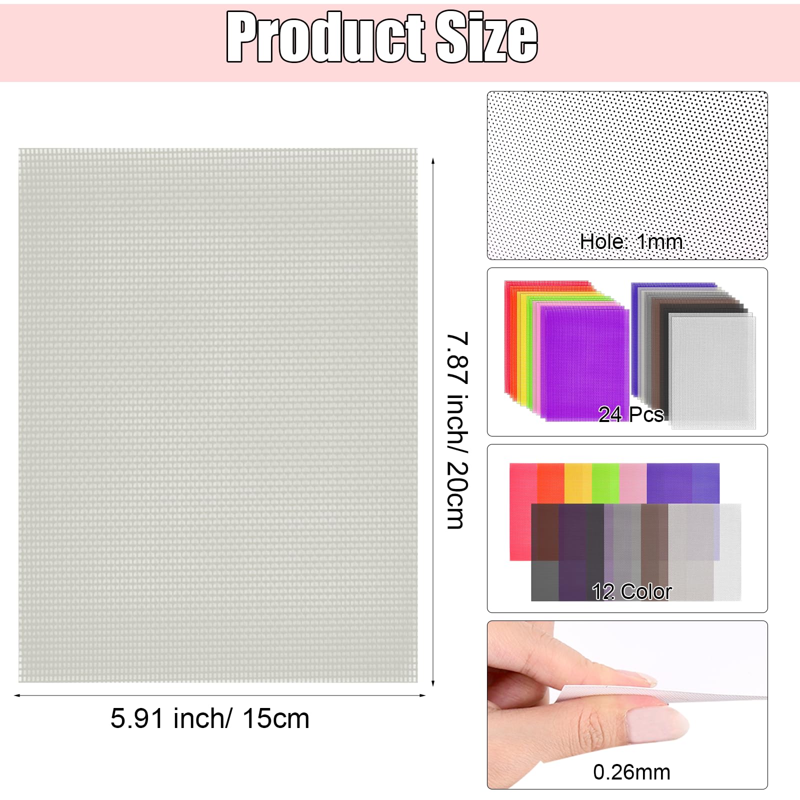 Lot De 12 Filets Maille Pour Yeux Fursuit - PVC Blanc, Trou 0.5mm, Imperméable, 30x20cm | Pour Cosplay, Artisanat Accessoire Déguisement Animal Personnalisable Lot De 12 Filets Maille Pour Yeux Fursuit - PVC Blanc, Trou 0.5mm, Imperméable, 30x20cm | Pour Cosplay, Artisanat Accessoire Déguisement Animal Personnalisable