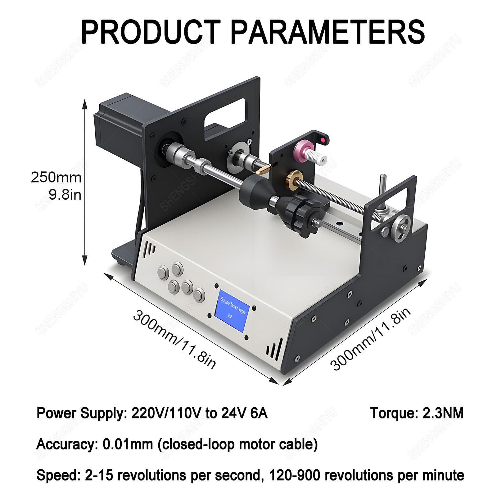 Máquina Bobinadora Automática para Múltiples Tipos de Hilo,2-15 Vueltas por Segundo,Precisión 0.01mm,Par 2.3nm,Máquina de Bobinado para Enrollado de Precisión
