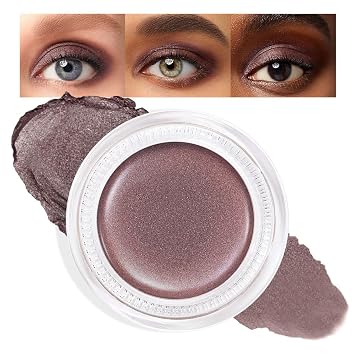 FeiCuiYun Cream Glitter Taupe Shimmer Metallic Eyeshadow Palette Makeup, Natural Single Mini Instant Holographic Eyeshadow For Women, Sombras Crema Para Ojos, Talc, Paraben & Cruelty Free, R04