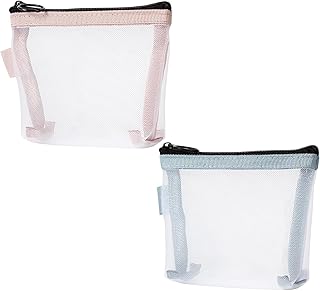 2 mini bolsas de malla con cremallera, pequeñ...