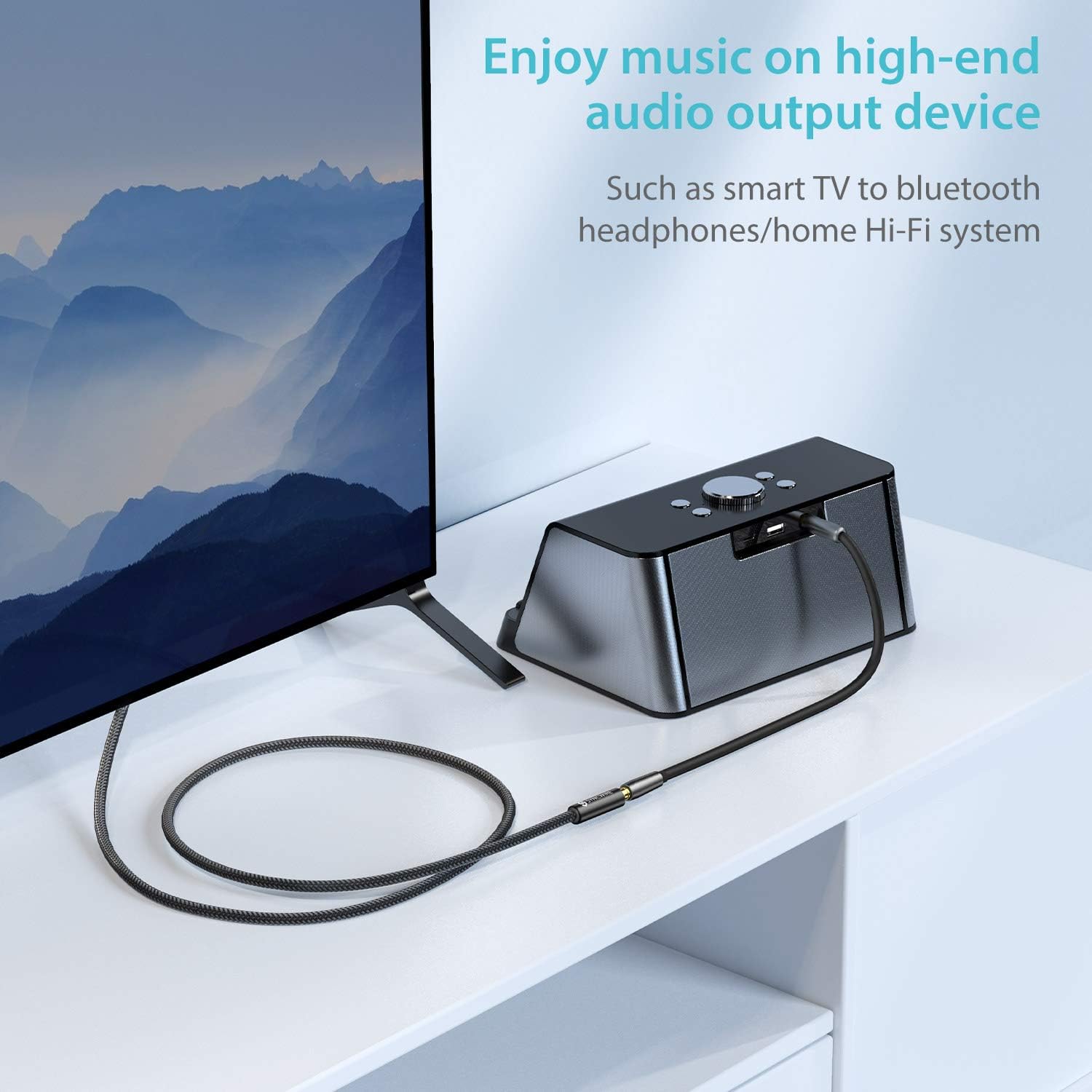 Syncwire Headphone Extension Cable - 6FT [Hi-Fi Sound][Gold Plated Jack][TRS] Nylon-Braided 3.5mm Male to Female Audio Cable Extension Cord Compatible with iPhone iPad Smartphone Tablets Media Players : Electronics