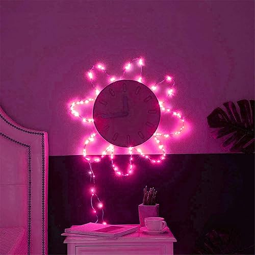 Miniatura 5 de RUICHEN Guirnalda de luces USB de 20 pies, 120 luces LED con interruptor de encendidoapagado, luces de alambre de cobre impermeables para