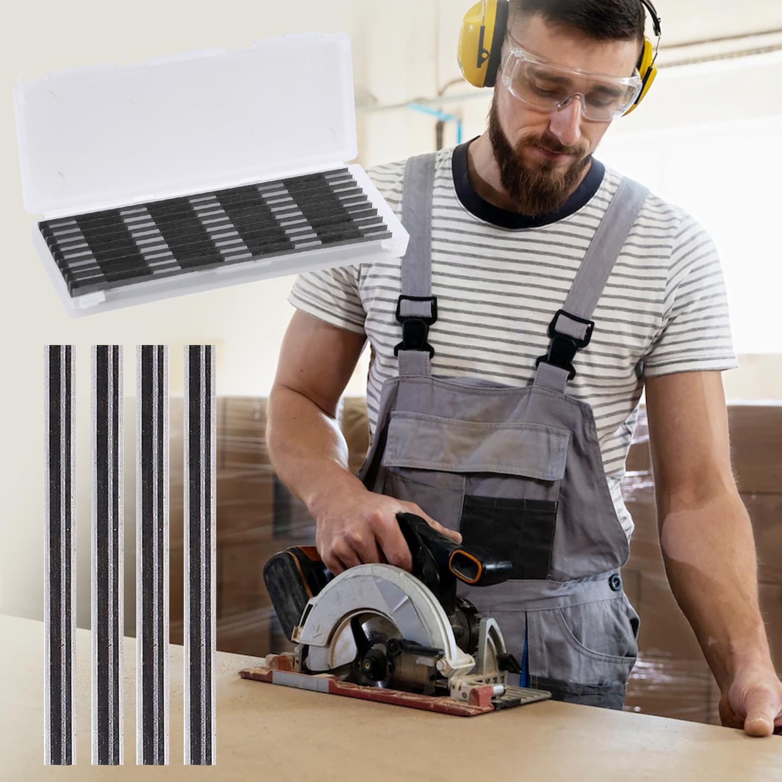 10 Piezas 82mm Juego de Cuchillas HSS para Cepillo Eléctrico (82x5.5x1.2mm), Repuesto para Bosch, Cepillos de Madera Manuales y Máquinas de Carpintería