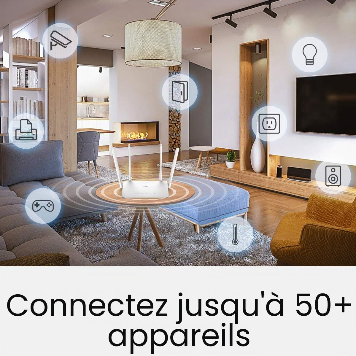 Cudy WR1300 Gigabit Routeur Wi-FI Dual Band AC1200 sans Fil 5 Ports Gigabit, 4 antennes, 2,4 GHz/5 GHz, Mode d'accès Point, 128 Mo RAM, OpenWrt, VPN | Efficacité de la formation de faisceaux MU-MIMO : prend en charge quatre clients à 5 GHz en parallèle gr