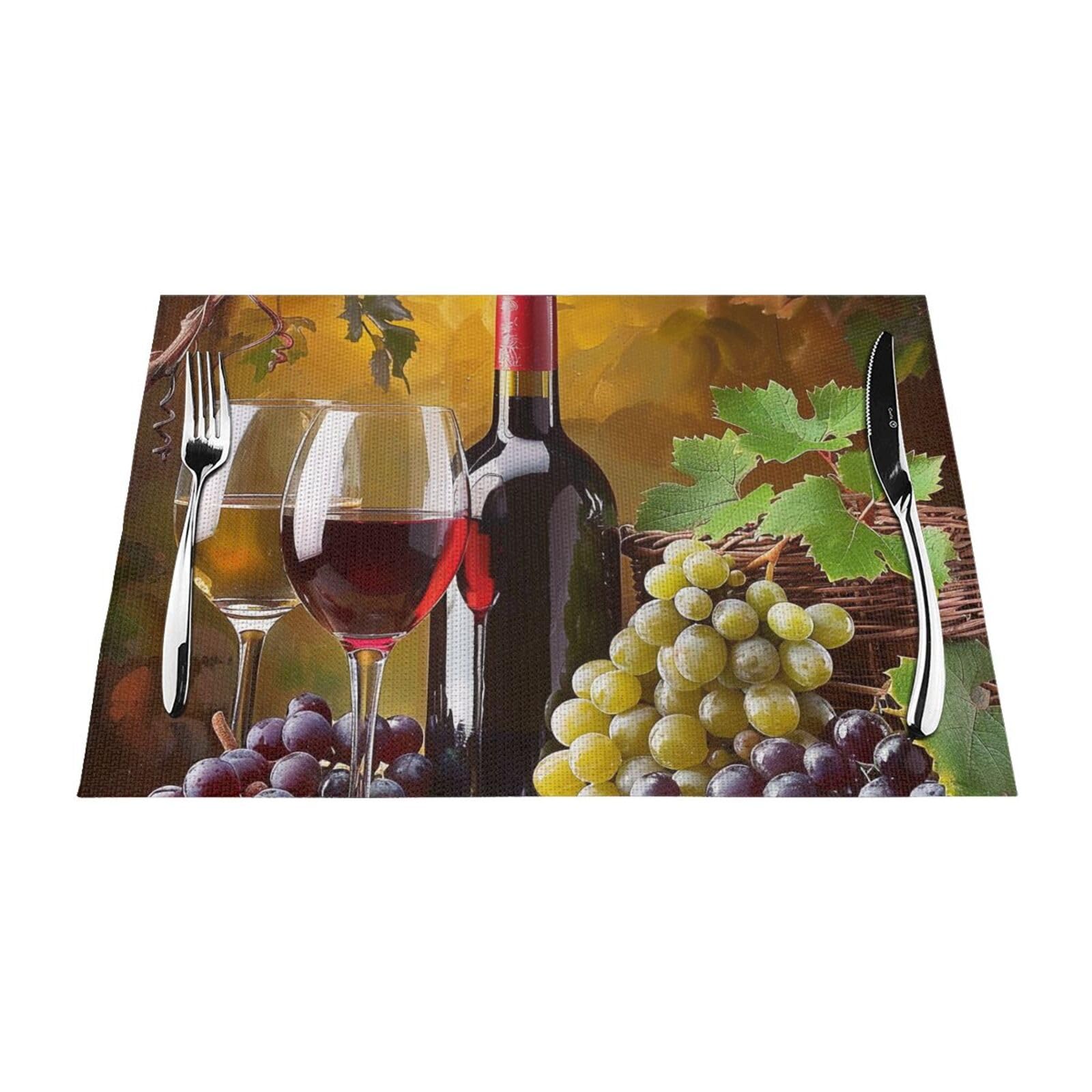 Set de table en PVC tissé antidérapant et lavable pour table propre