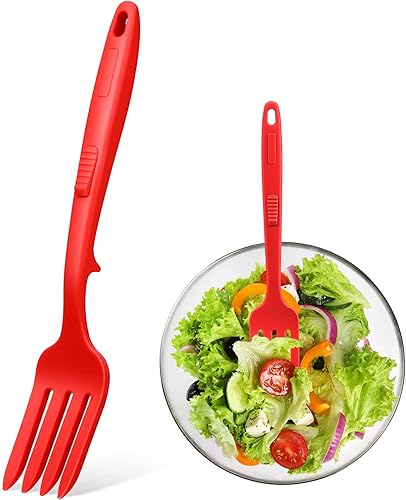 Miniatura 1 de Tenedor flexible de silicona 10 en 1 de 11 pulgadas, herramientas de cocina y utensilios de cocina resistentes al calor, lavavajillas, mezcla