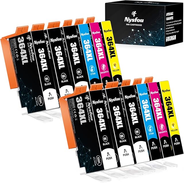 (12 Pack) 364XL Ink Cartridges Compatible HP 364XL Ink Cartridges Multipack for Deskjet 3520 3070A Photosmart 5520 5510 5511 5512 5515 5524 6510 6520 6515 7510 7520 7515 B8550
