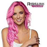 Vista 4 de Rebellious Colours - Tinte semipermanente vegano para el cabello, 2.4 fl oz (rosa flamenco)