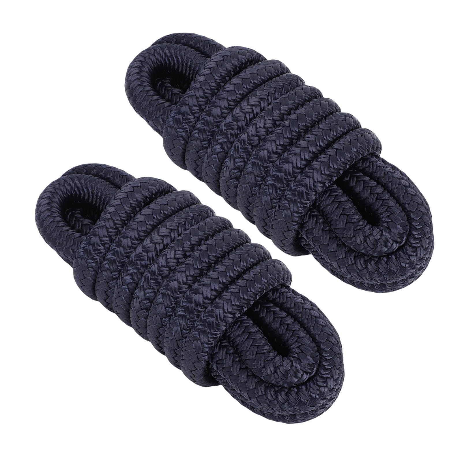 Ejoyous Boat Dock Lines, Double Braided Nylon, 3/4 Inch Diameter, 15ft Length for Sailboats and Speedboats (Blue)