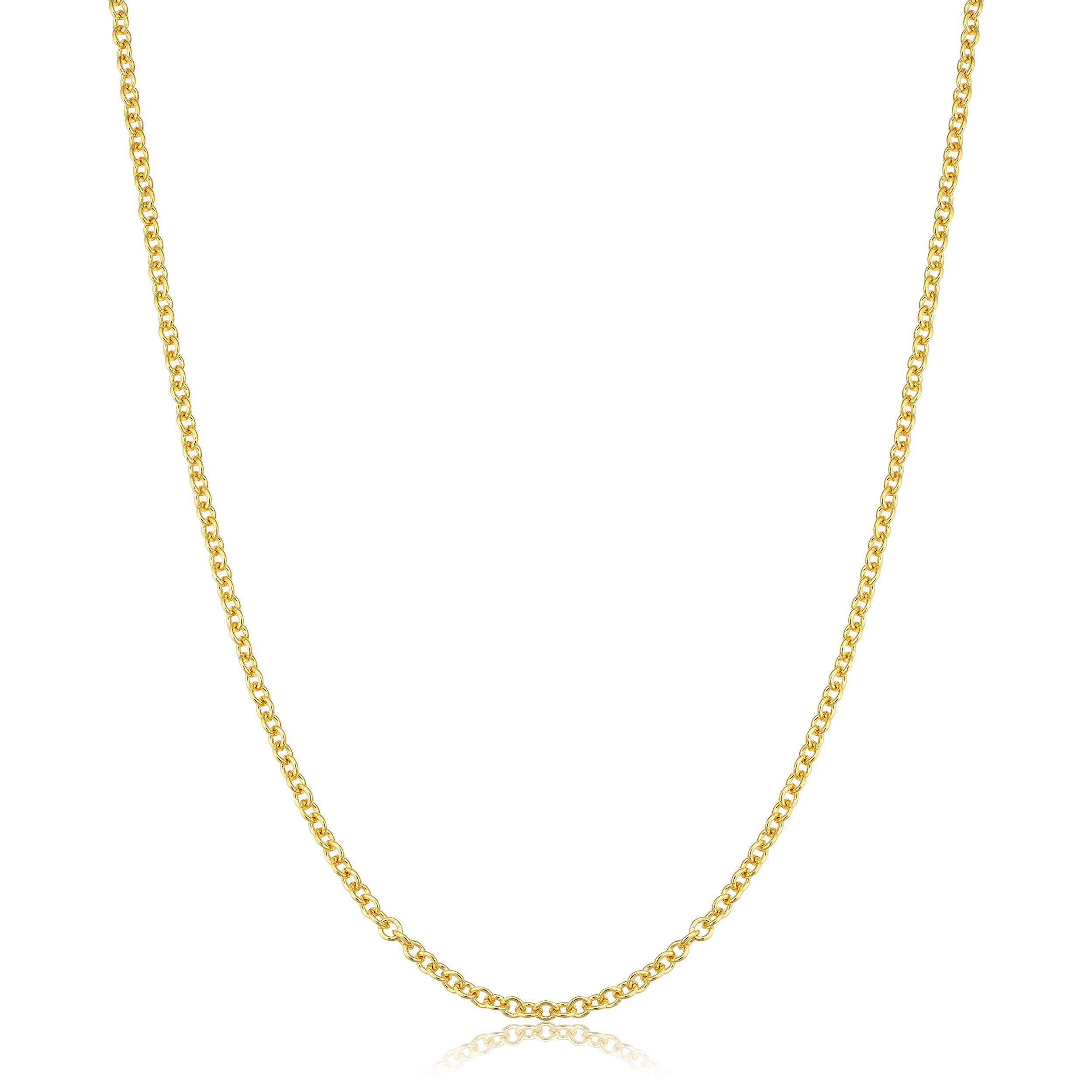 Kooljewelry Womens Chain Elegant - 14k Gold Filled Cable Chain Necklace, Spring Ring Clasp