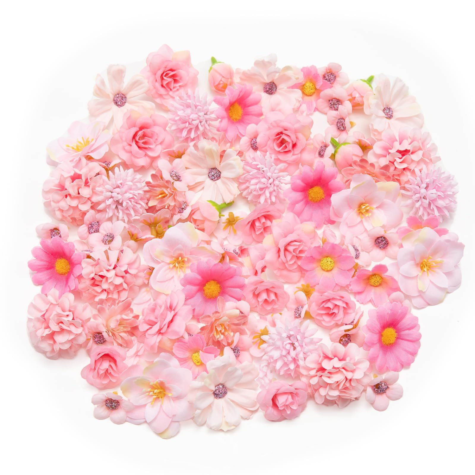 100 Pezzi Mini Teste Di Fiori Rosa Finti Teste Di Fiori Piccole Rose Di Seta Peonie Artificiale Margherite Per Fai Da Te Ghirlande