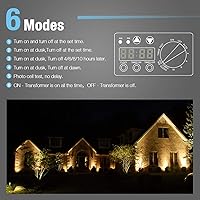 Vista 2 de GOODSMANN Transformador de bajo voltaje de 200 vatios con temporizador, sensor de ojos fotográficos y protector contra el clima para iluminación