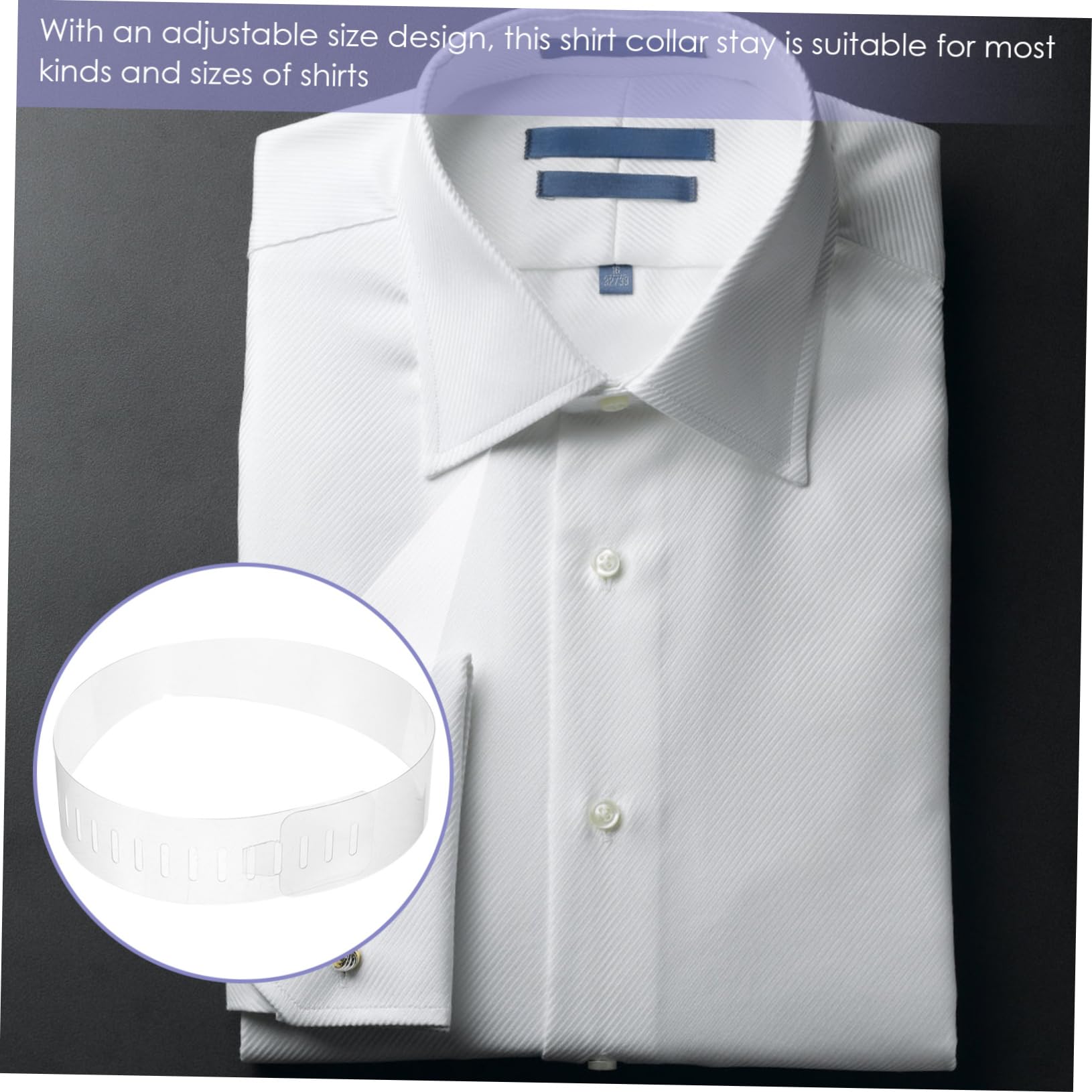 100piezas Collar De Pvc Soporte De Cuello De Camisa Insertos De Cuello De Camisa Para Hombres Suministros Fijación