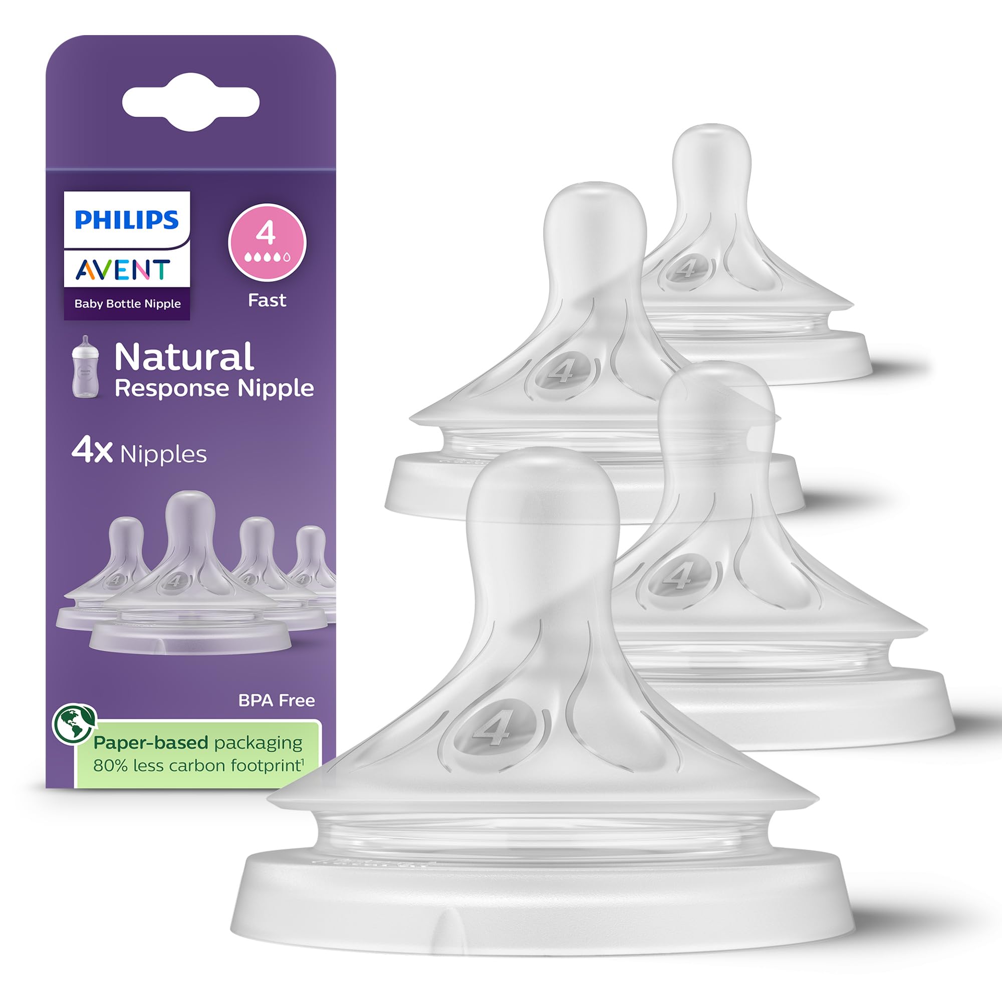Philips Avent Natural Response Nipples Fast Flow Flow