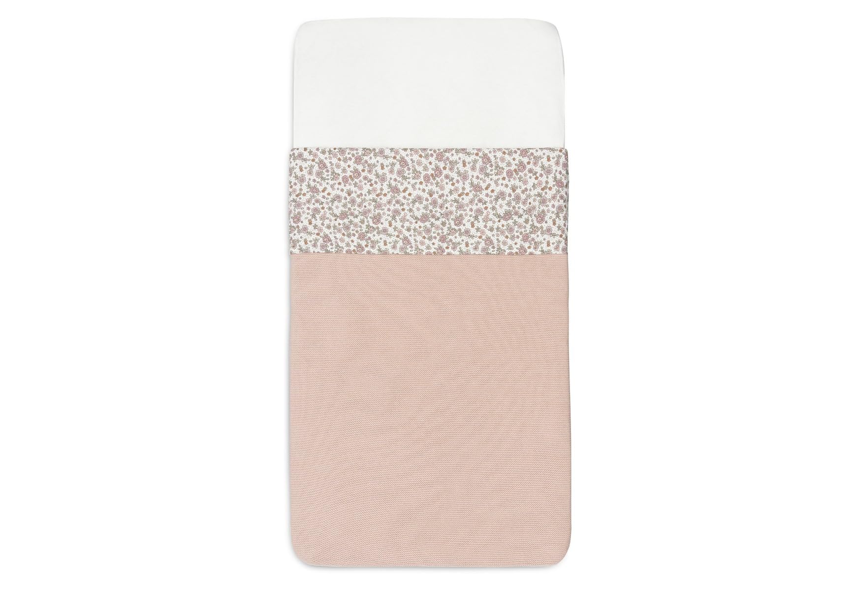 Jollein 008-524-67045 Children's Bed Sheet Retro Flowers 120 x 150 cm, Multi-coloured, 120x150 cm
