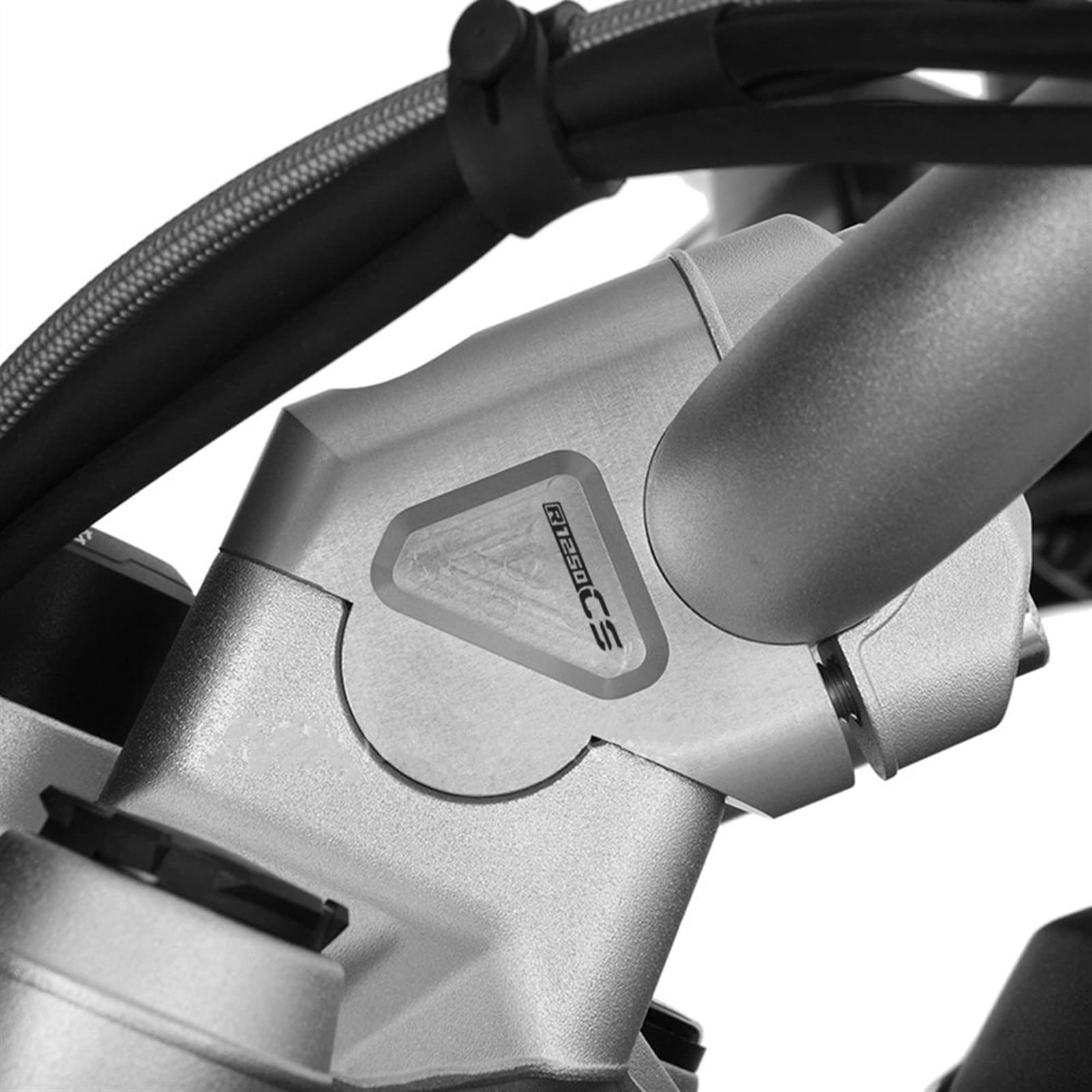 NIKKHO Manubrio Riser Moto 32MM Per BMW R 1200 GS LC R1200GS Adventure ADV R1250GS S1000XR, Alluminio Anodizzato Silver-GS